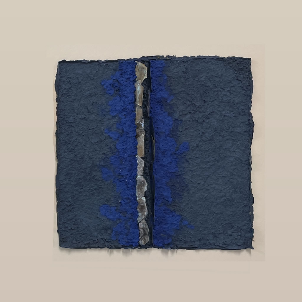 Blue, Pigmented Cotton, Mica, 12x12